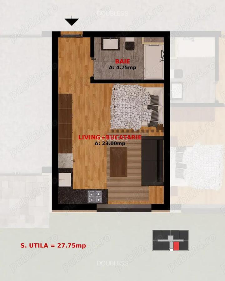 Garsoniere si Apartamente doua camere. Comision 0% - 1