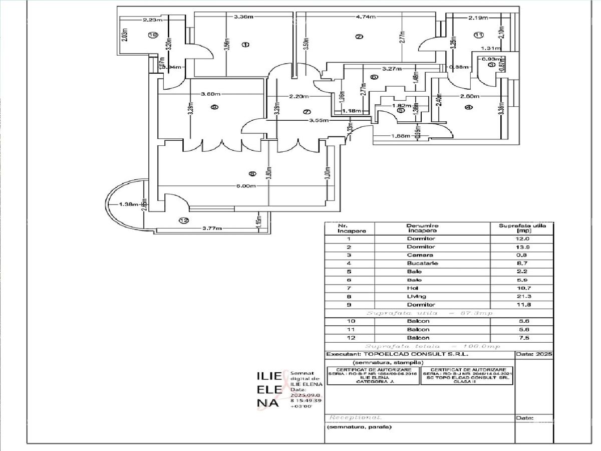 4 camere trilateral ultracentral - Colegiul Carol - 4