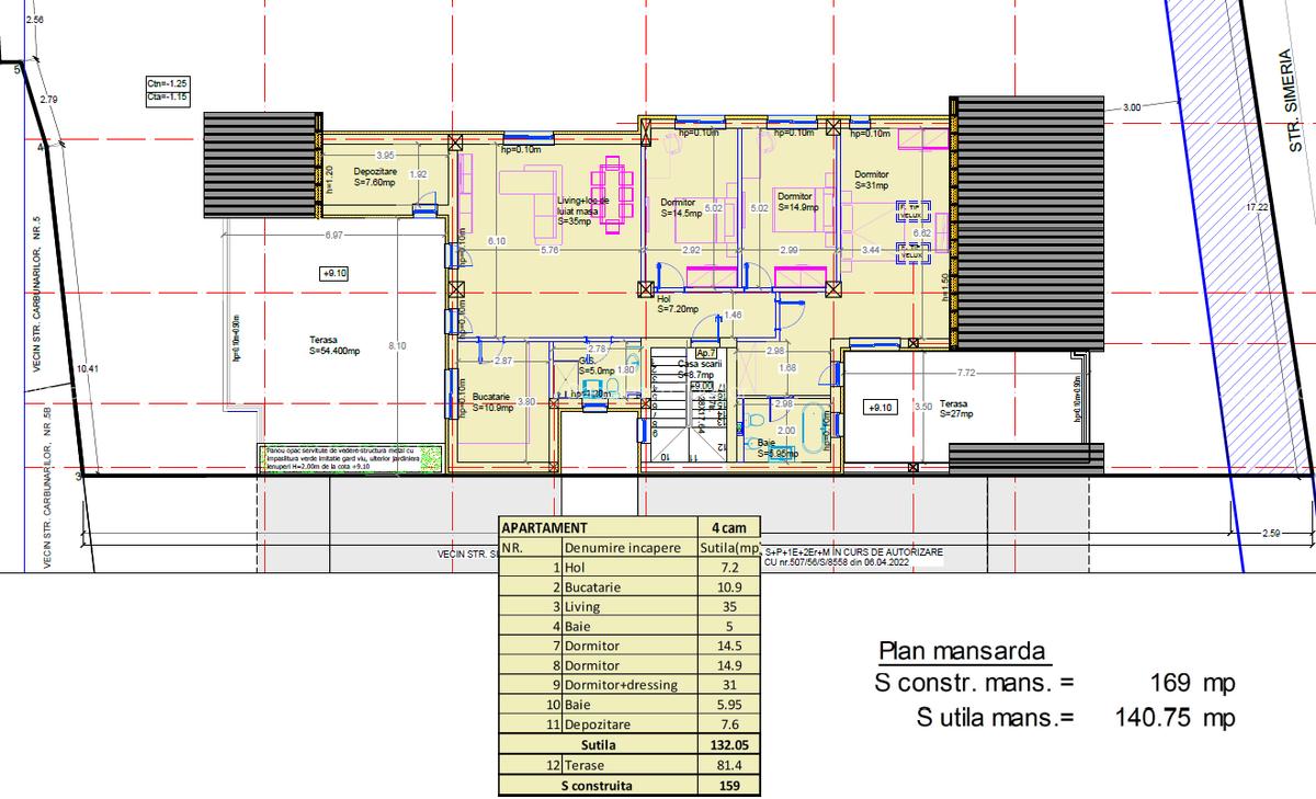 Apartamente 3 camere, decomandate, Et. P+1-2+M,Baneasa-Aviatiei, 2 bai - 7