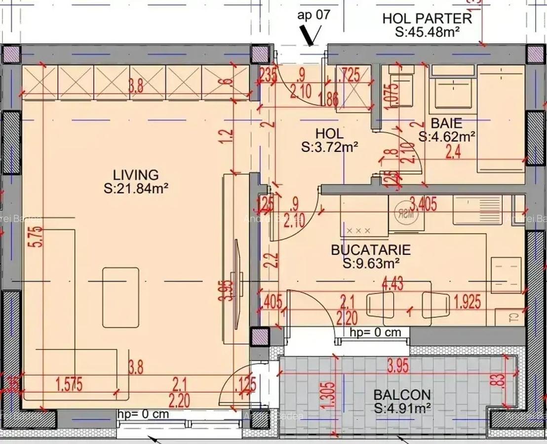 Garsonieră spațioasă cu bucătărie separată și balcon - 8