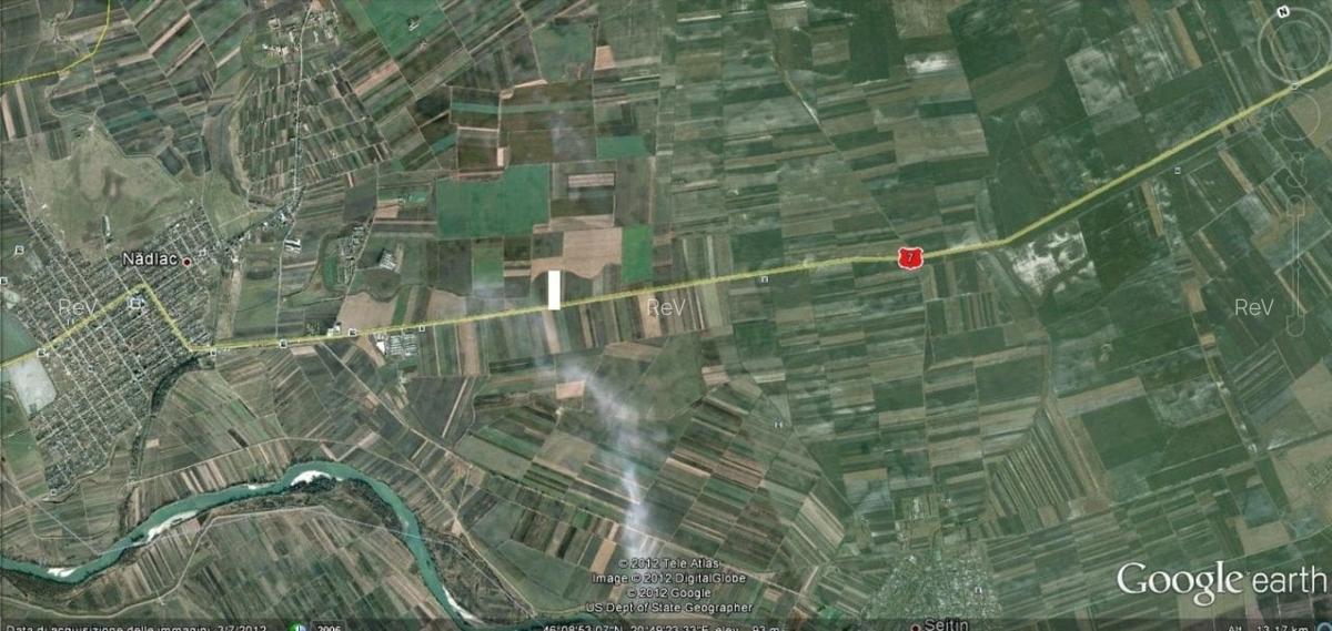 Vand/inchiriez teren  37.000 mp deschidere 75 metri la DN7. Ideal investitie. - 5