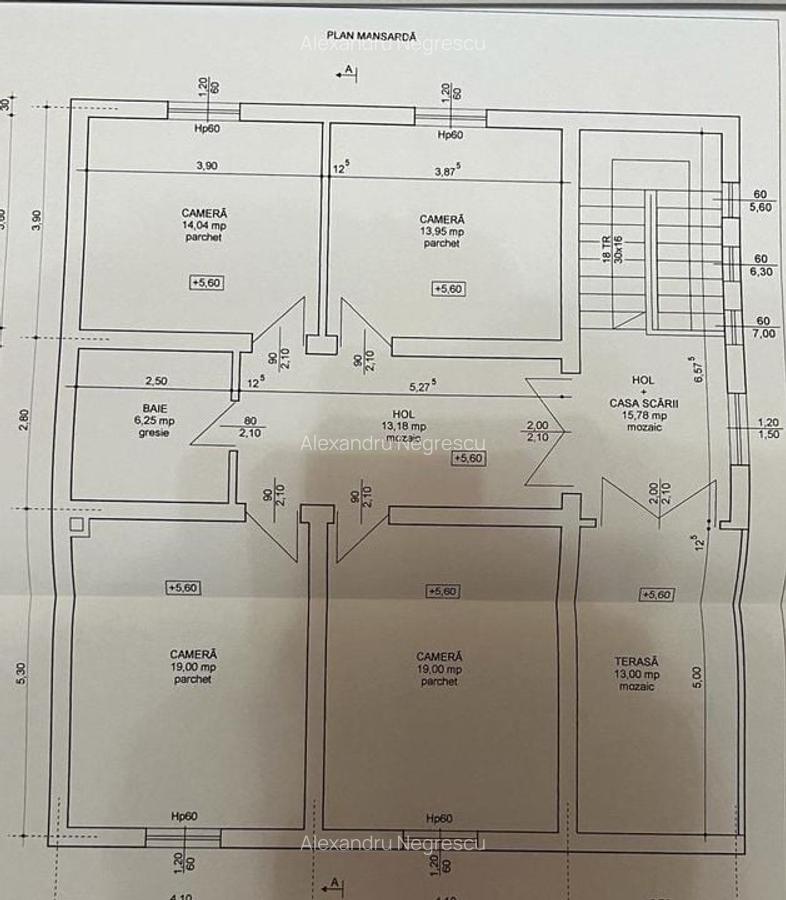 Casa S+P+E+M | 605 mp utili | 10 camere | 3 bucatarii | 4 bai | 3 terase | Garaj - 44