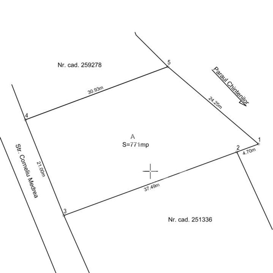 Teren 771 mp, pentru constructie de duplex, Corneliu Medrea - 2