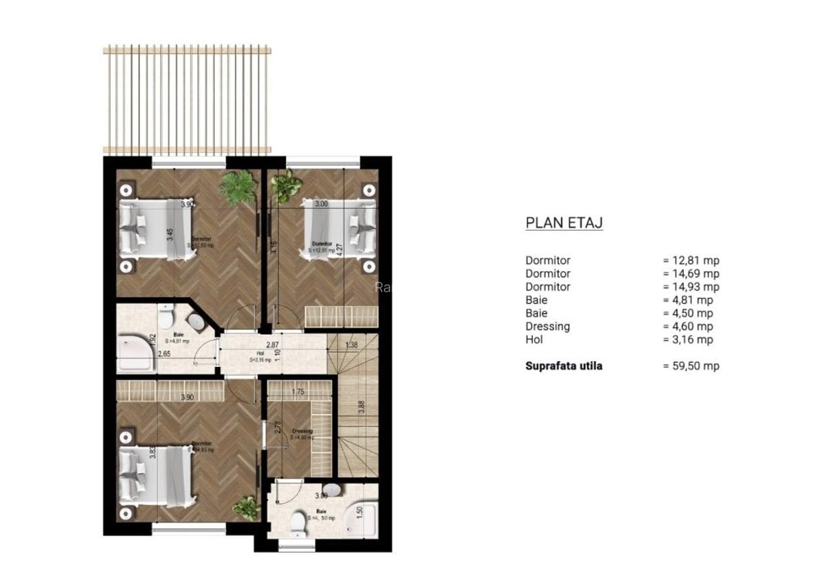 Casa Individuala Parter + Etaj | 350 mp curte | Cernica - Balaceanca - 5