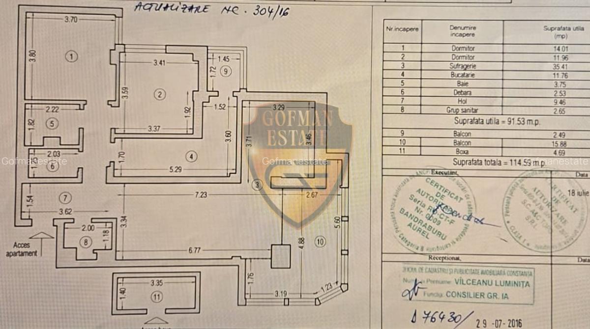 Apartament 4 camere Faleza Nord, cu vedere la mare, balcon, parcare, masina vase - 21