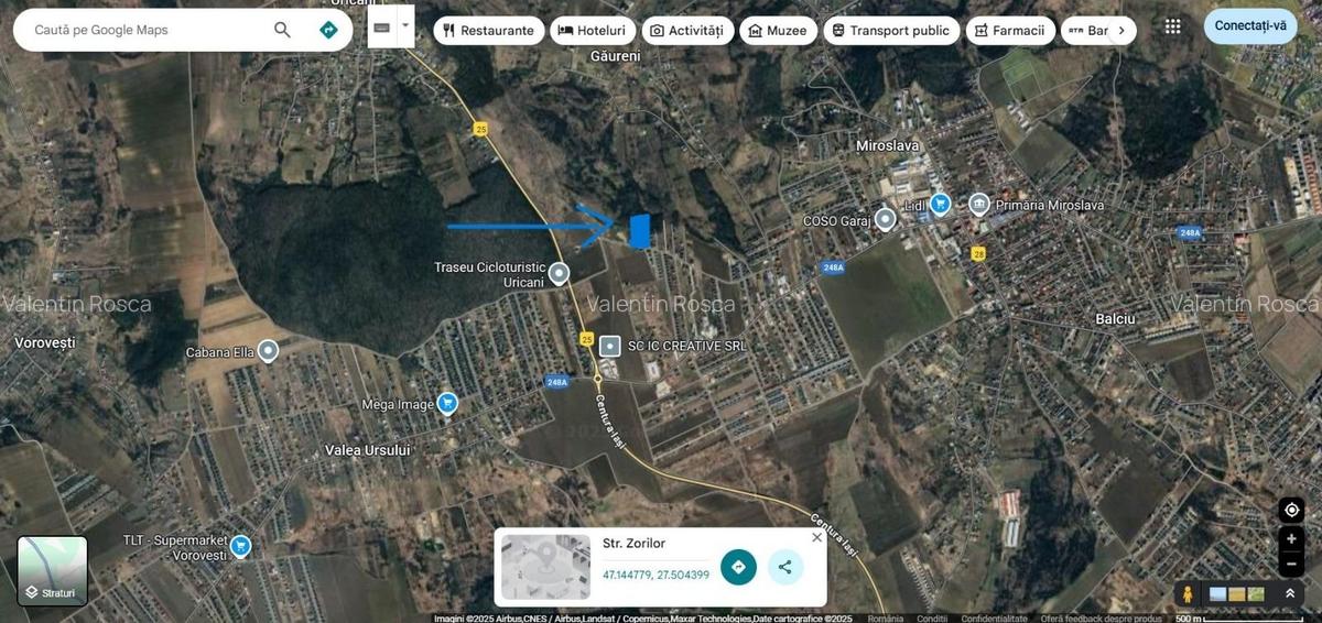 Teren intravilan – 830 mp – Miroslava (în spate la Alin Automobile) - 3