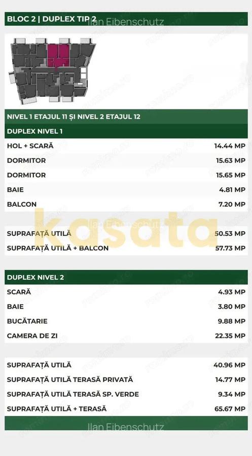 Oportunitate| Duplex vedere spre Lac | 3 camere | Virtu?ii | Et. 11-12 - 18