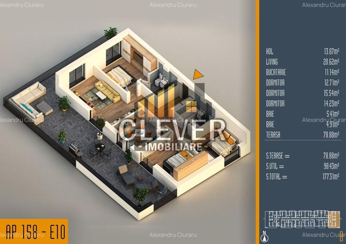 Apartament Superb 4 Camere cu Terasa Generoasa Titan Pallady - 2