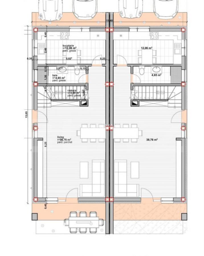 Duplex 4 camere, 120mp utili si 250mp teren, in Dezmir - 3