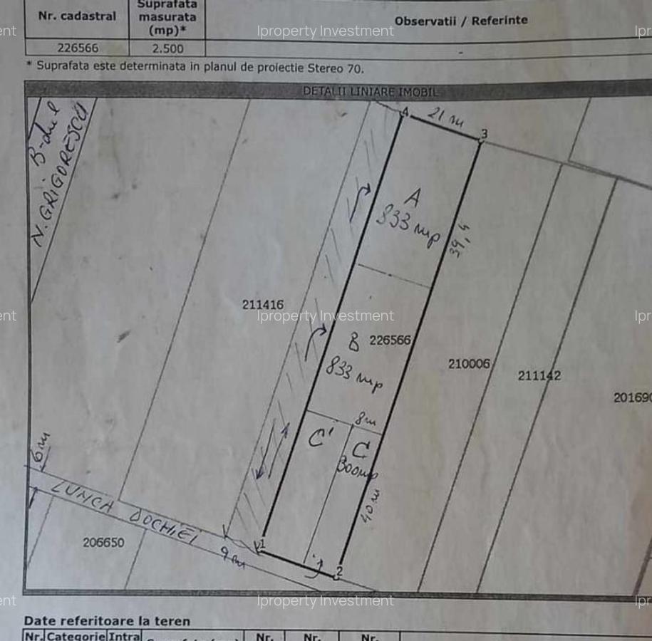 Teren Intravilan | Grigorescu | V5 UTR | deschidere 21 m | 1670mp | depozitare - 1