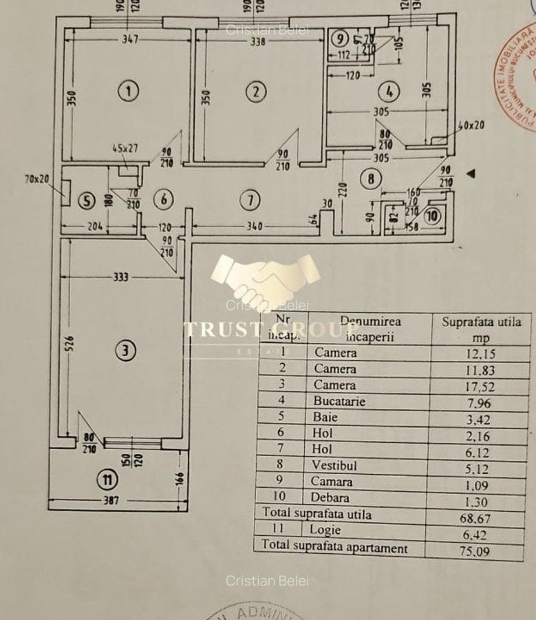 Titulescu -   Apartament 3 camere Victoriei - 13