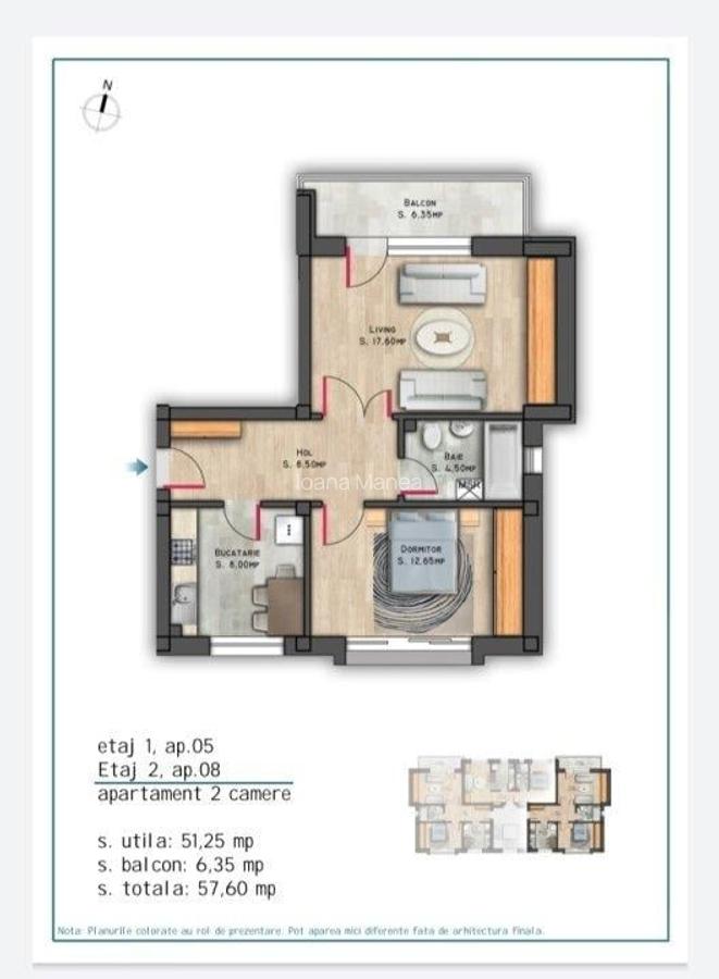 Vanzare apartament 3 camere,  Nicolae Grigorescu, bloc 2025, etaj 1/3, decomanda - 9