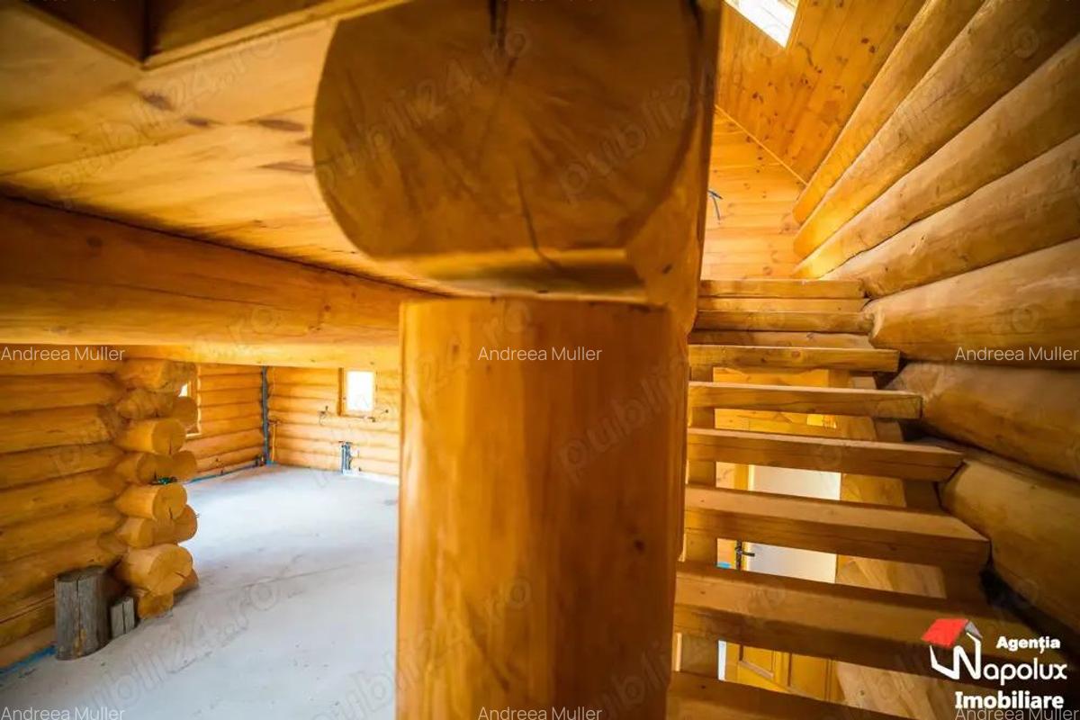 Exclusivitate! Casa din busteni intregi in Chinteni - 3