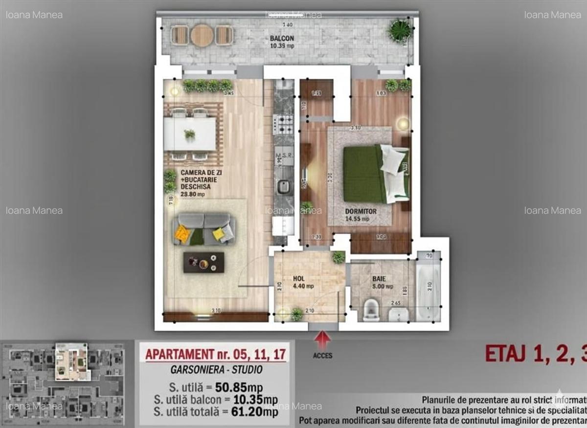 Vanzare apartament 2 camere nou | Nicolae Grigorescu | etaj 1/4 | constructie 20 - 3
