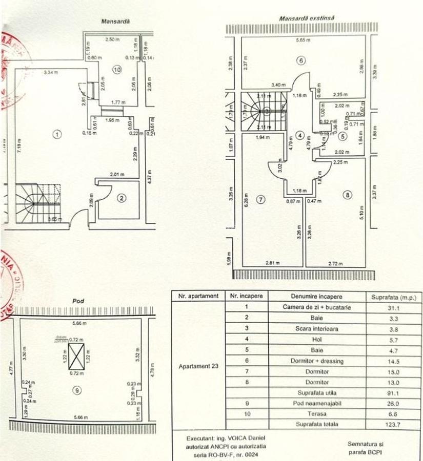 Apartament cu 4 camere decomandat, mobilat în Central - 25