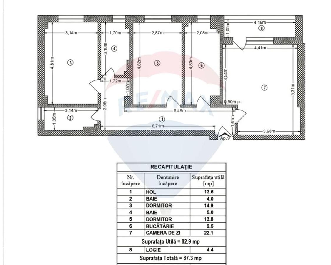 Vanzare apartament 3 camere Titan - 8