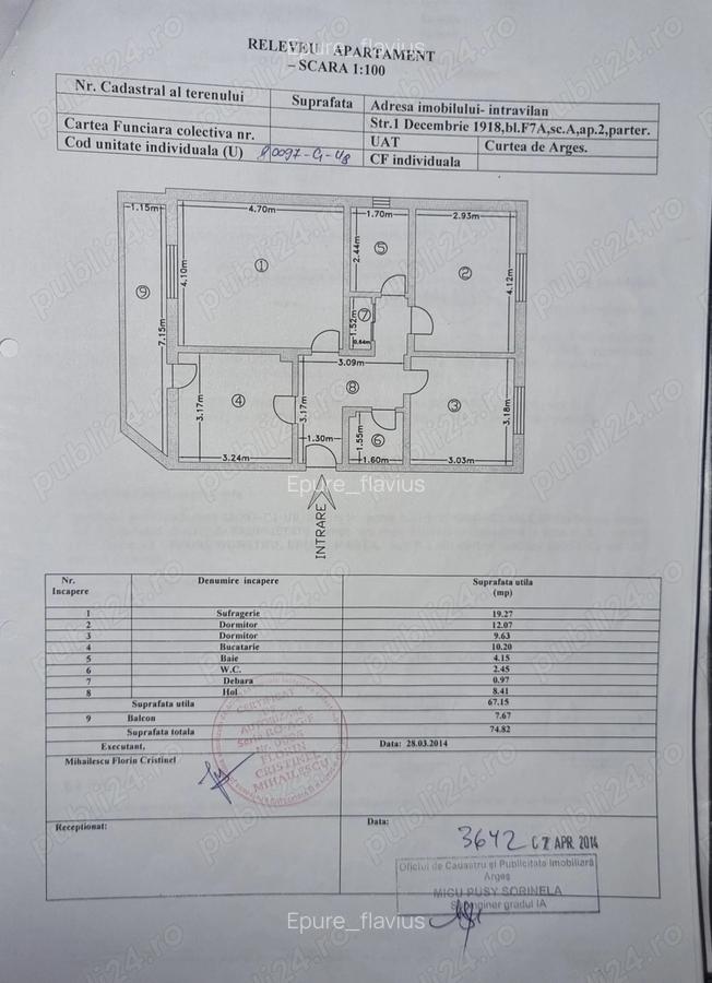 Apartament cu 3 camere de vanzare in Curtea de Arges ( 74,82 m ) - 10