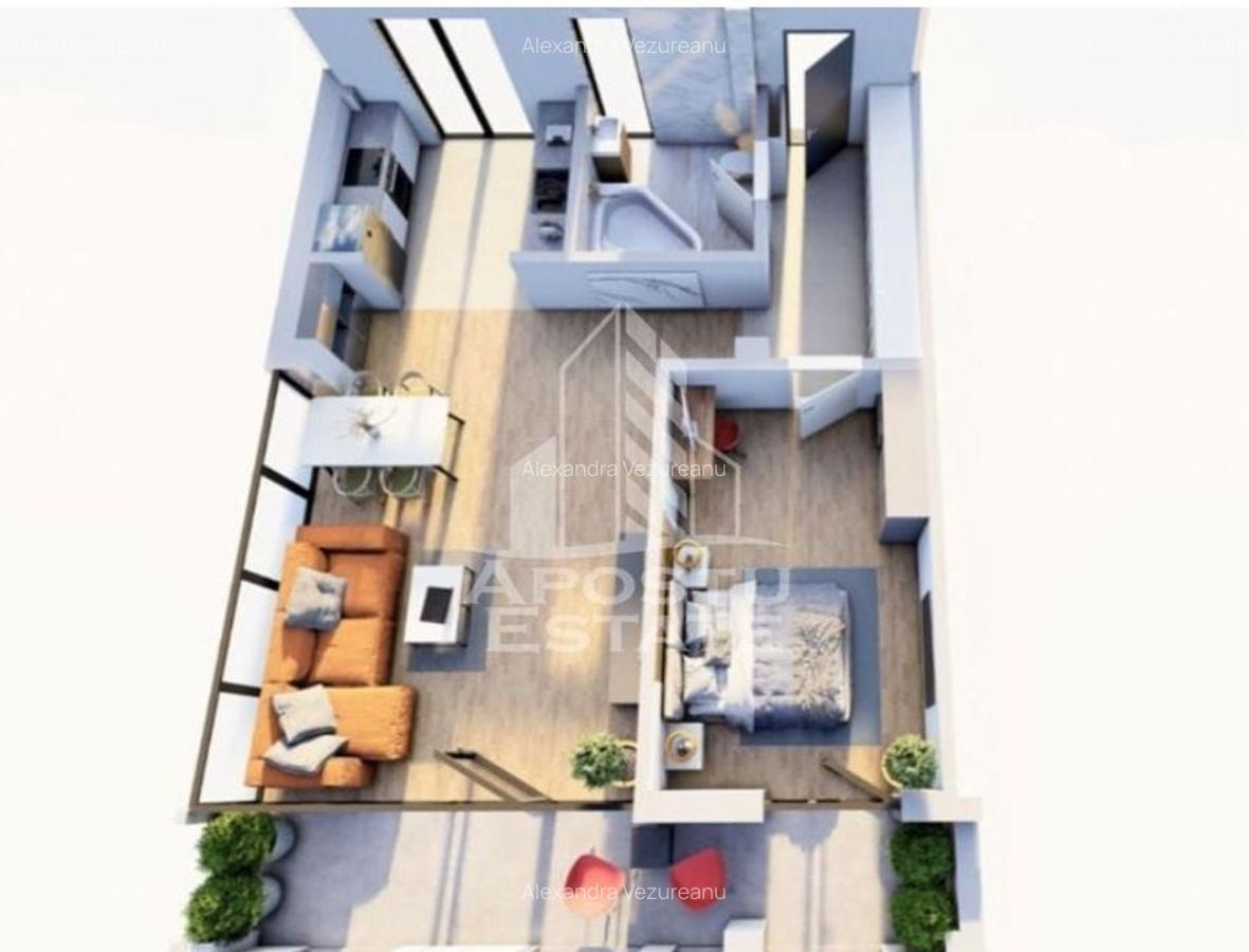 Apartament cu 2 camere semidecomandat în Girocului - 3
