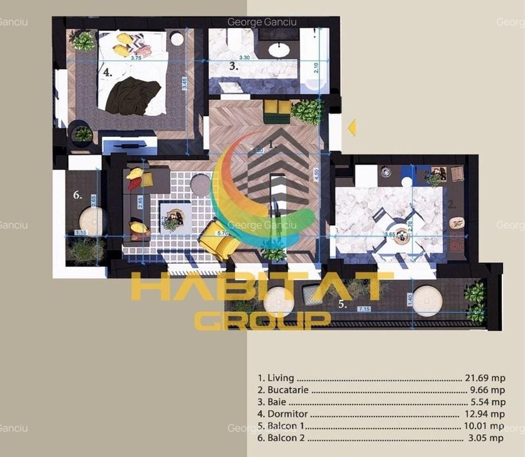 Apartament 2 camere - bucatarie inchisa - Parcul Teilor - 3