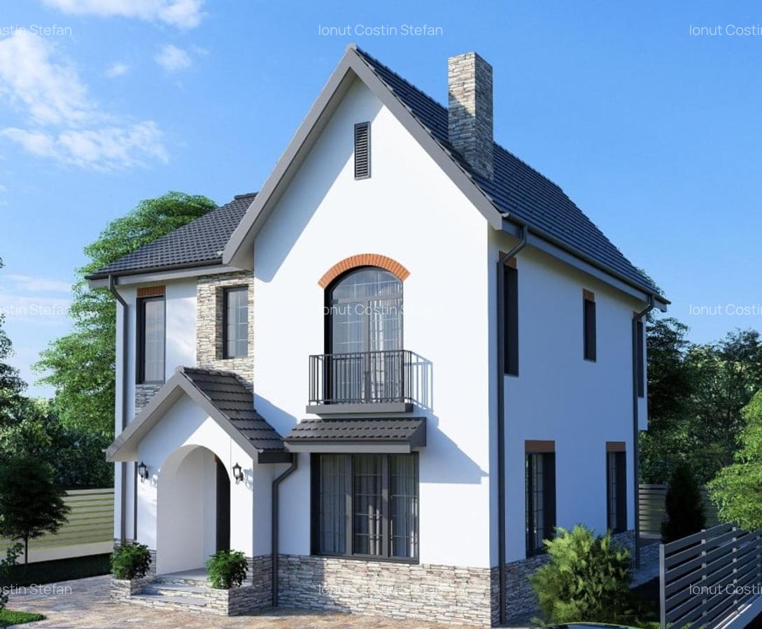 Casa single Otopeni 248.45mp, lot 464mp, influente neoromanesti - 2