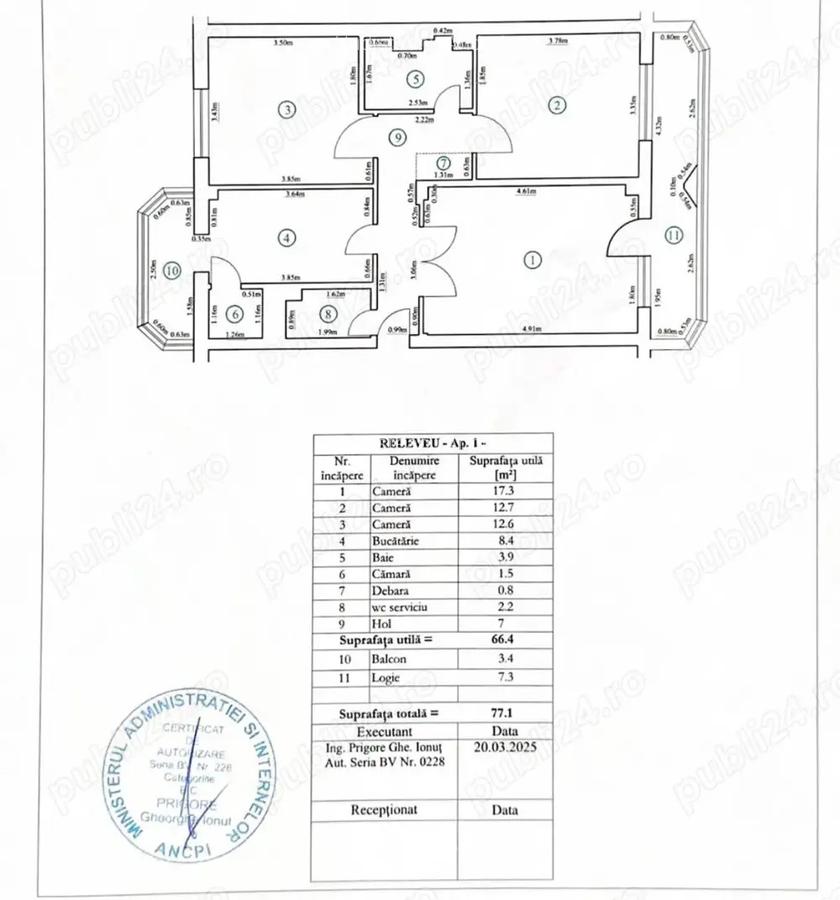Apartament 3 camere, suprafata totala 77,1 mp - 8