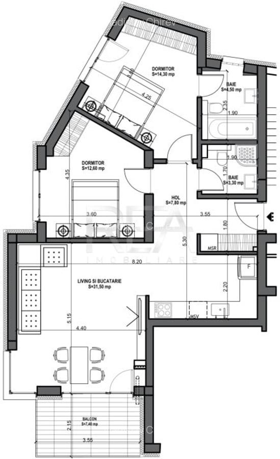 3 camere Ultracentral - Mosilor la 8 minute metrou - 6