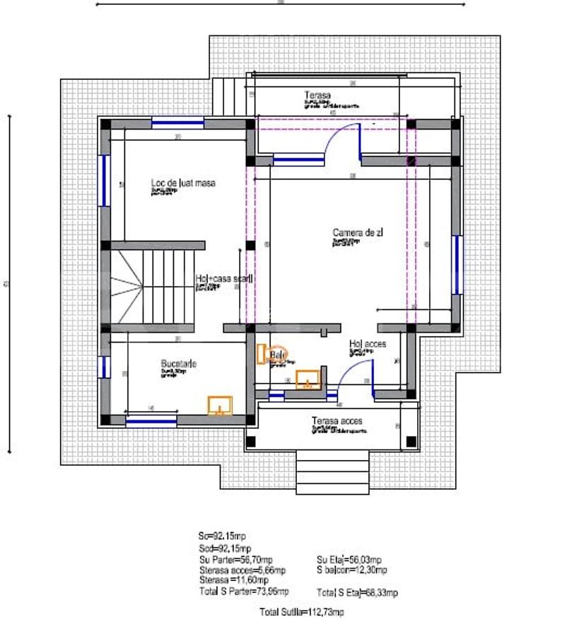 Casa individuala, 113 mp, 603 mp teren, Mera - 7