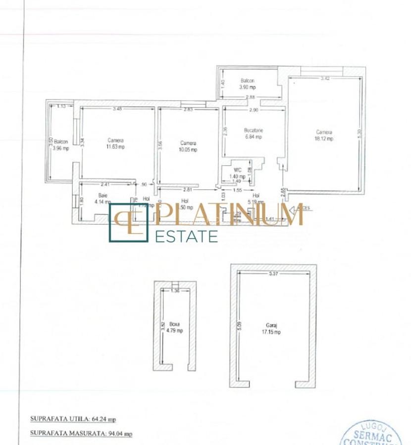 Apartament cu 3 camere decomandat în Girocului - 2