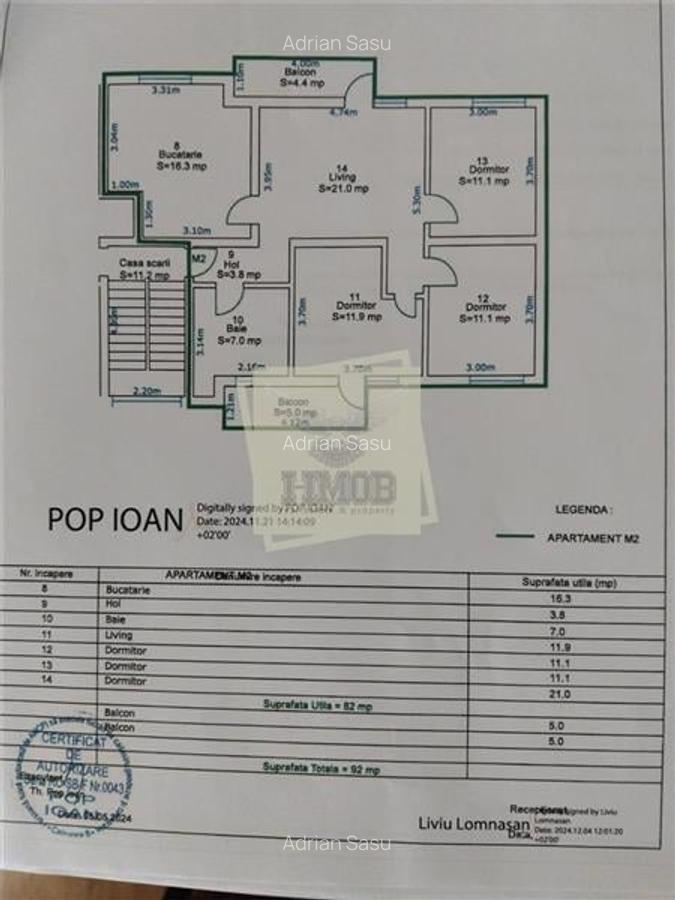 Apartament cu 4 camere 2 balcoane si baie cu fereastra pe Mihai Viteazu - 1
