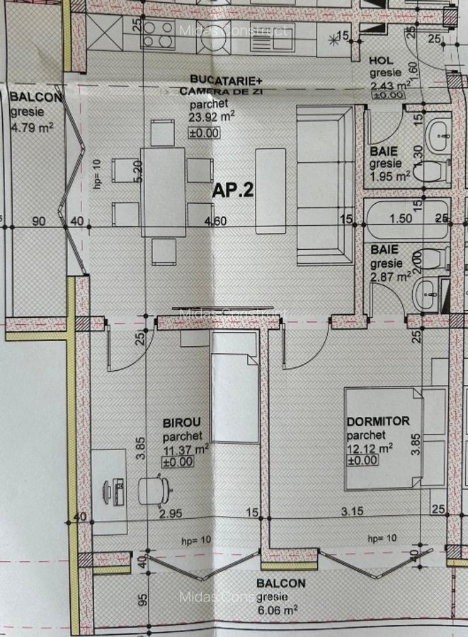Apartament 3 camere in Bloc Nou - 2