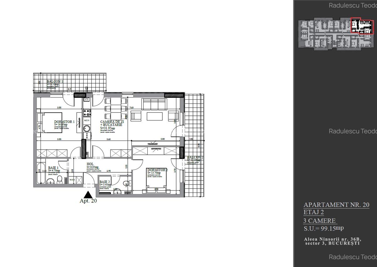 Apartamente 3 camere, Trapezului, P+2, Bloc NOU 2026! - 5