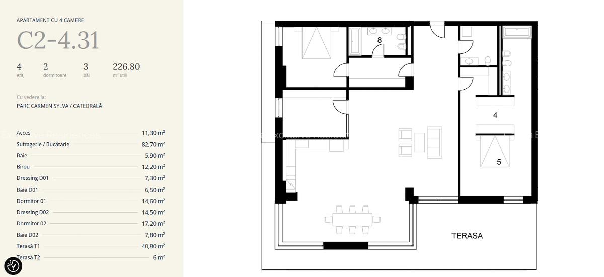 Apartament de Lux in Zona Centrala - finisaje premium, priveliste superba - 4