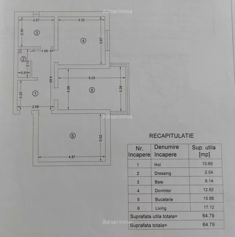 Apartament 2 camere decomandat, 65mp, complet mobilat in Bucium - 7