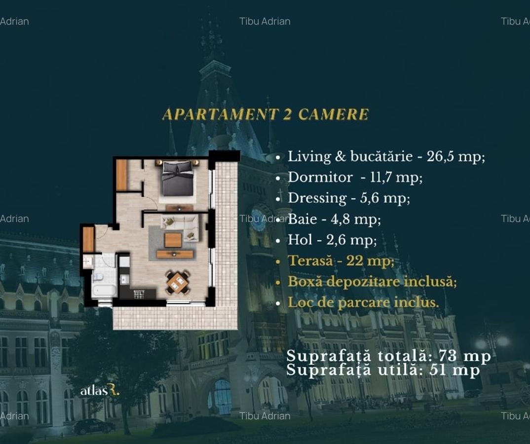 Apartament 2 camere in Bucium | 84.000 € | Comision 0% - 6 Apartament 2 camere in Bucium | 84.000 € | Comision 0% - 6