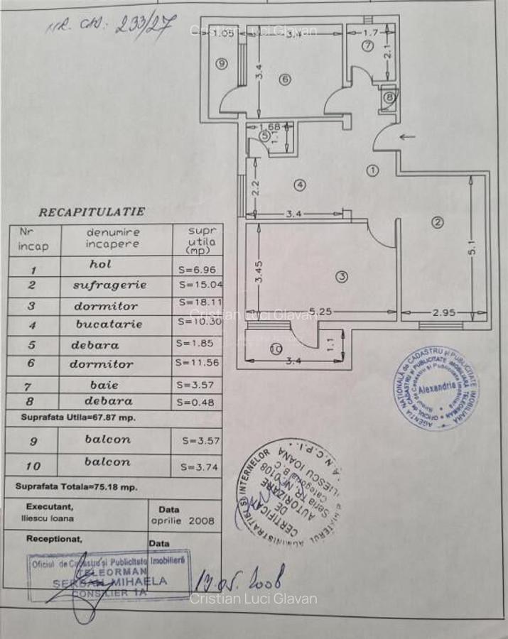 Apartament 3 cam renovat et 3 din 4 zona F-uri - 12