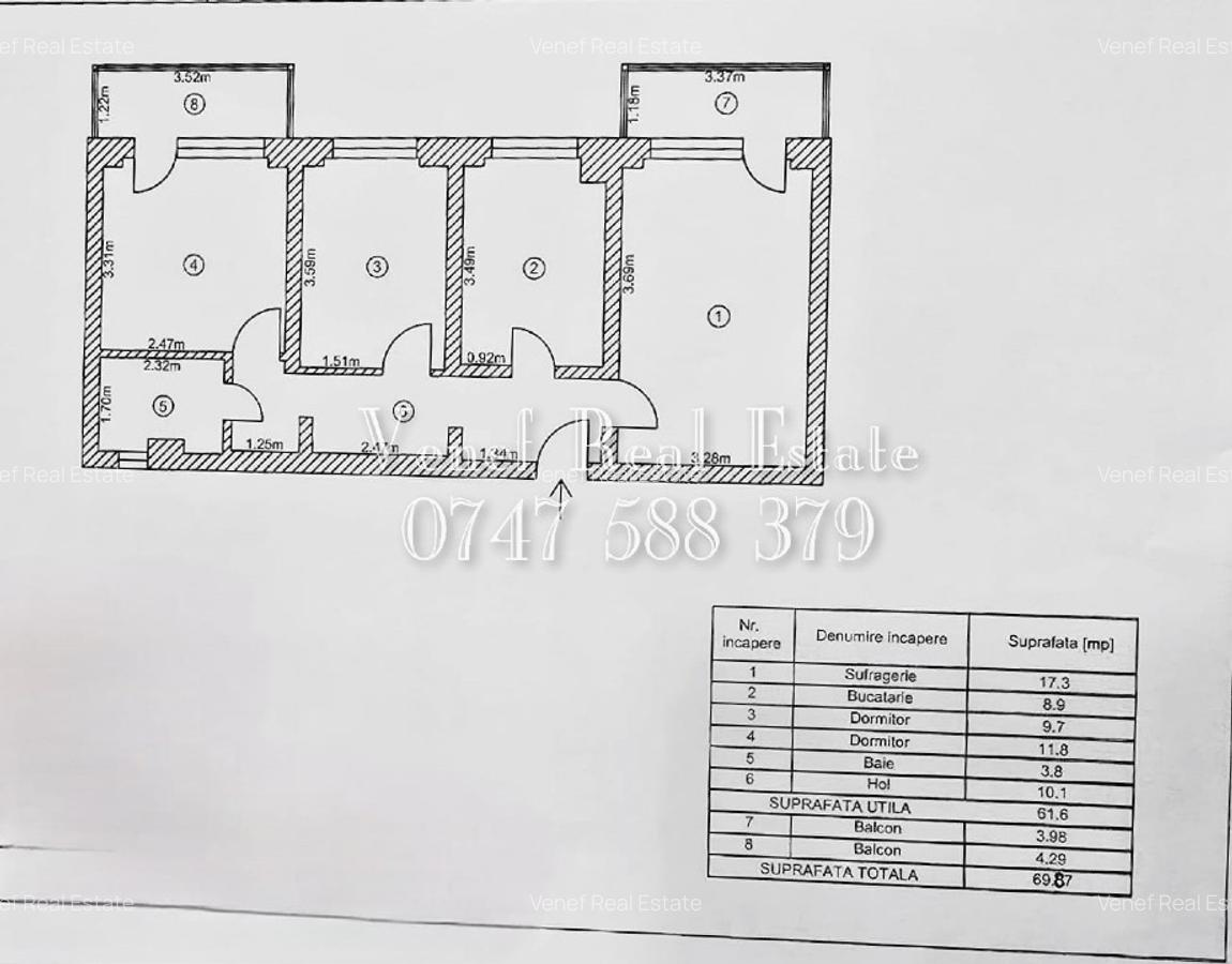 0% Comision 3 Camere 70 mp etaj 5 decomandat 2 balcoane Lacul Tei - 10