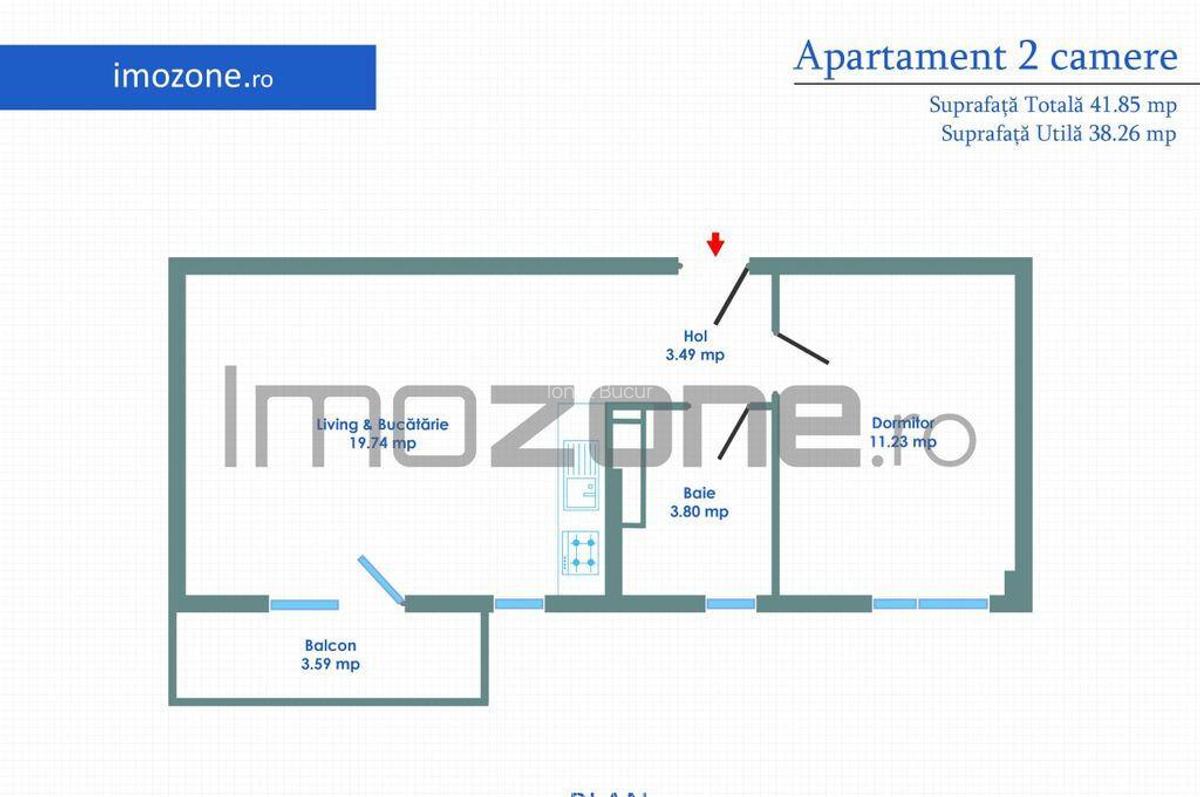 Str. Ghidigeni, zona Raul Doamnei, 2 cam. bloc nou, finis... - 17