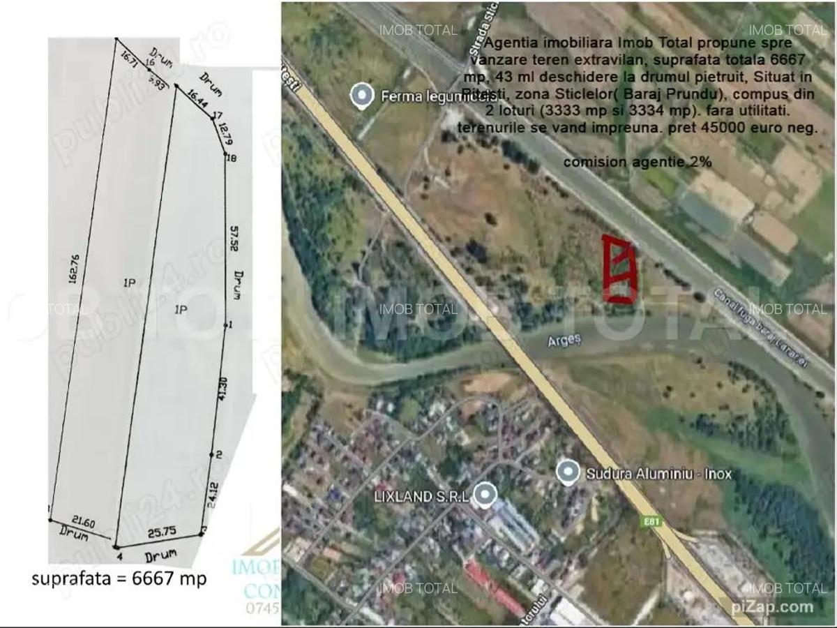 Terenuri Pitesti, zona Sticlelor( Baraj Tudor Vladimirescu) - 1