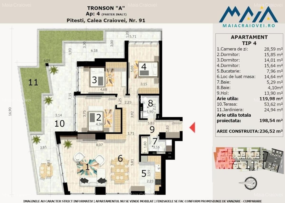4 Camere de Lux | Pitesti | Ultracentral | Incalzire in pardoseala - 4