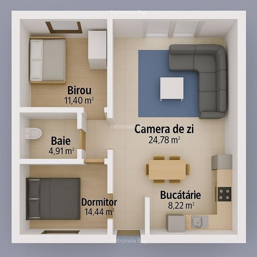 1/2 Duplex 3 camere - 3