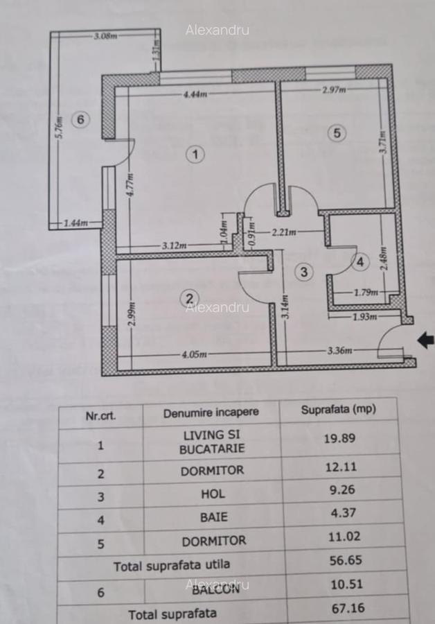 Apartament cu 3 camere în Dristor - 12