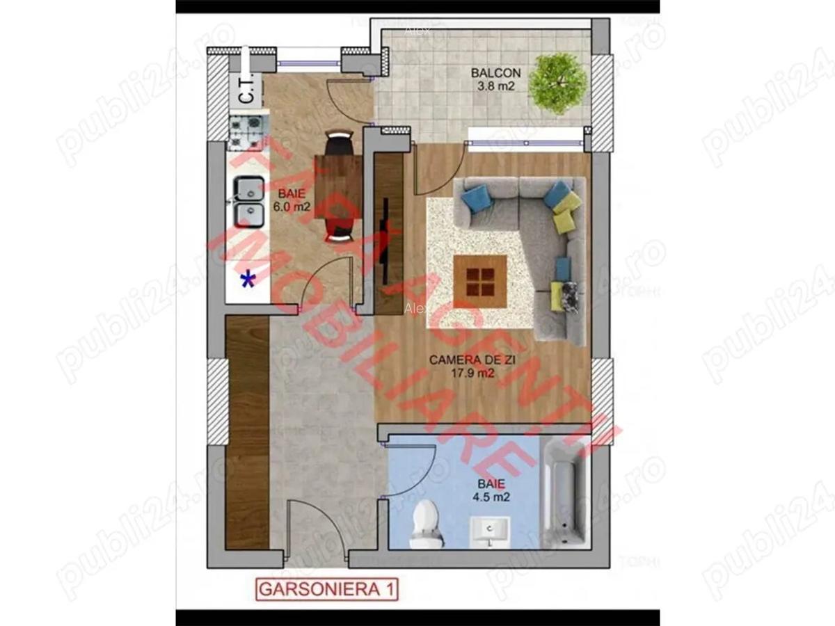INCHIRIEZ Garsoniera Aer Conditionat + Centrala 2021 Berceni Aparatorii Patriei - 6