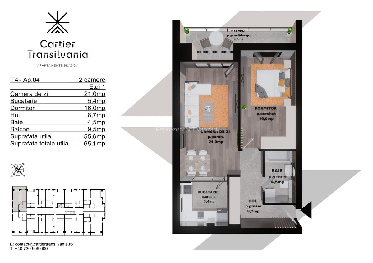 TRANSILVANIA RESIDENCE- CARTIER TRANSILVANIA, APARTAMENT 2 CAMERE - 14