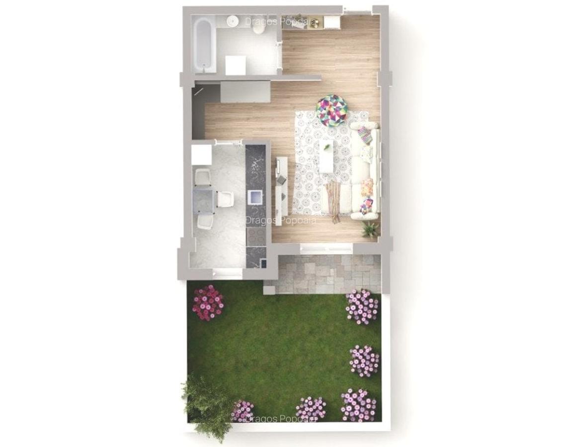 TVA 21% INCLUS! COMISION 0% ! 1 CAMERA CU GRADINA 35MP POPAS PACURARI - 3