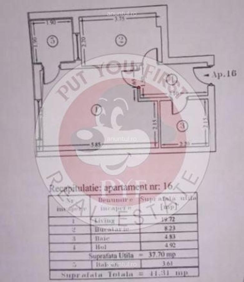 Apusului | Garsoniera | Decomandata | 41mp | B12027 - 9
