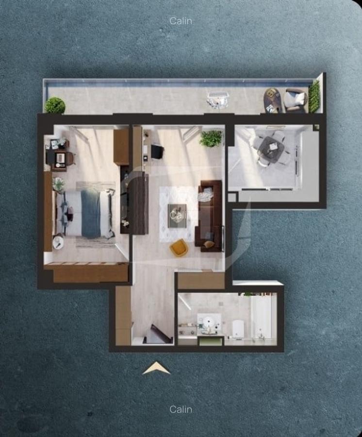 Apartament cu 2 camere cu CF, 55mp, in bloc nou! - 1