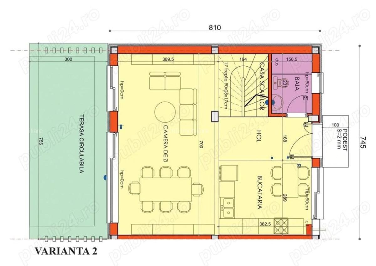 La 600 m de Centrul Vechi PROIECT NOU case tip insiruite P+E+M, s.c.198 mp - 3