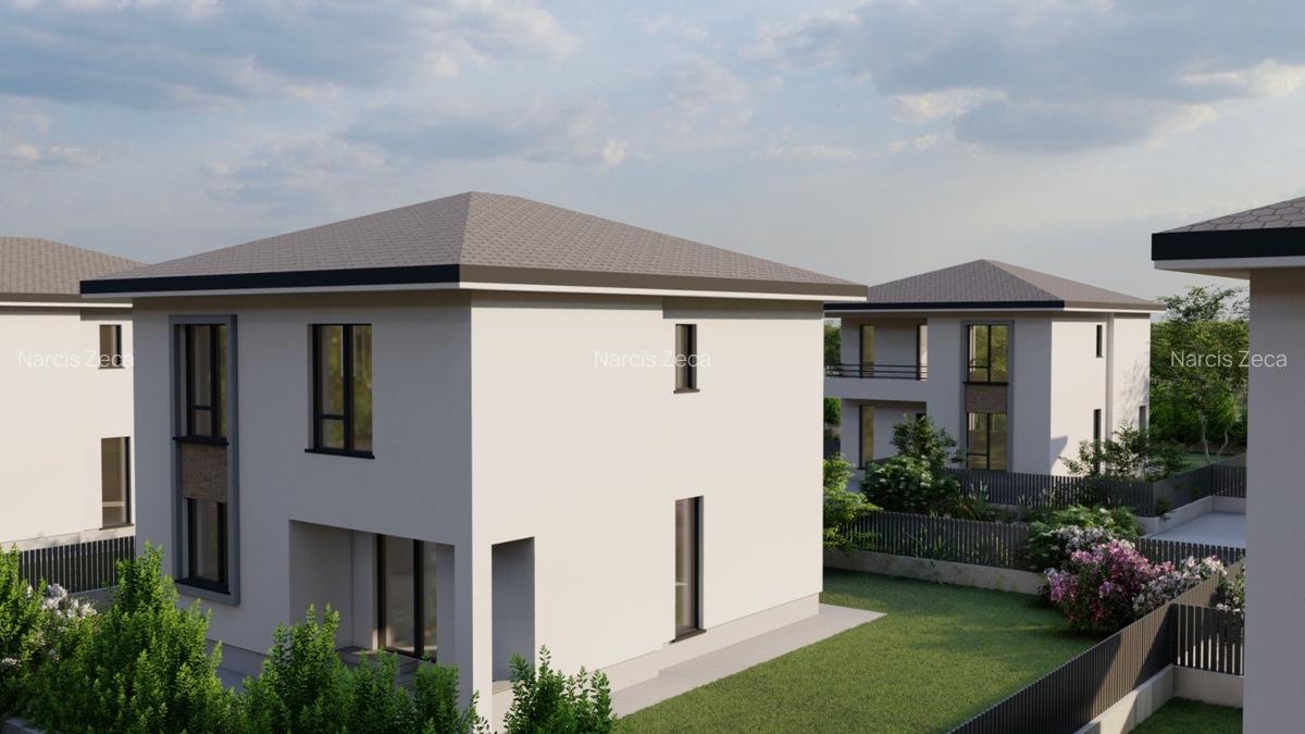Vila individuală P+1E - 4/5 camere - 3 băi + dressing - teren 330mp - 12