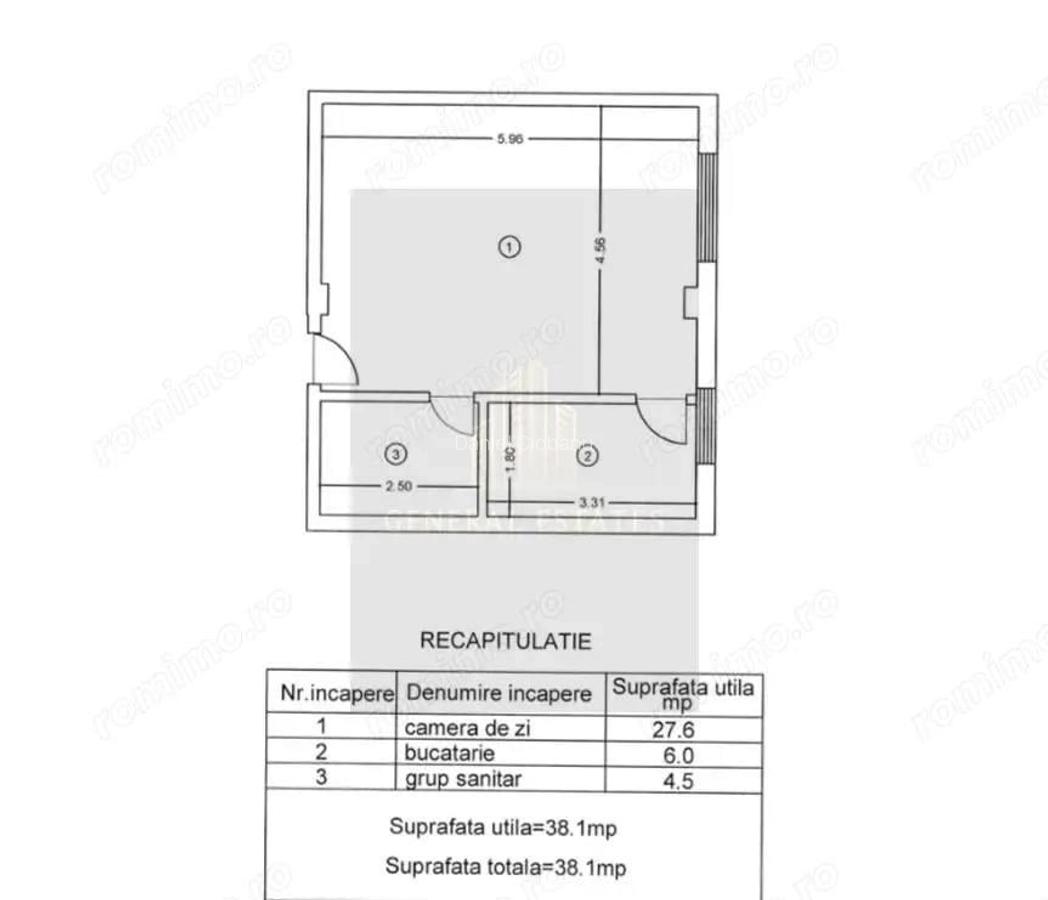 Vanzare apartament cu o camera - 35 m.p in Pacurari - Iasi - 1