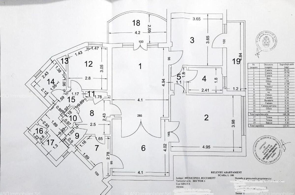 Apartament 4 camere,suprafa?a utila 105 m2,P-ta Romana - 10